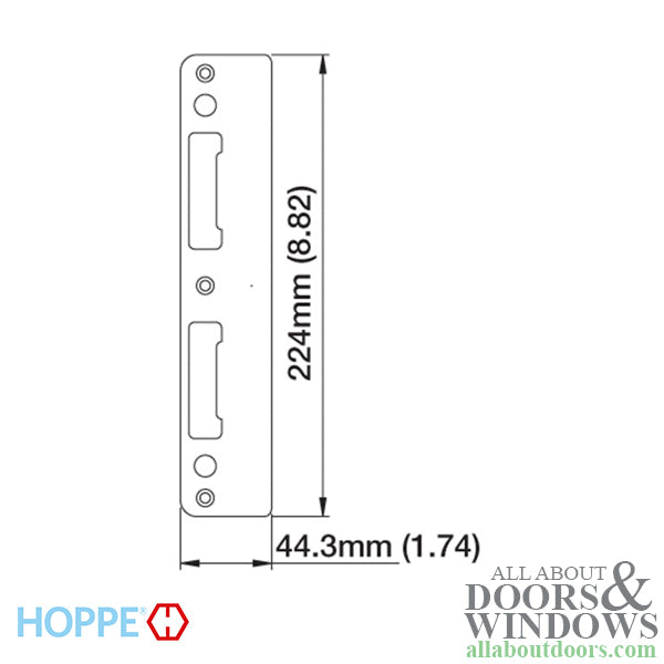 Strike Plate, 1.74 x 8.82