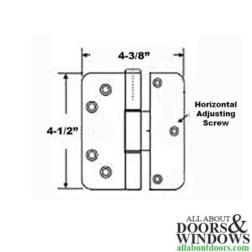 Pella Architect Series Adjustable Hinge, Outswing door - Feb. 2007 - Jan. 2011 - Right Hand - Pella Architect Series Adjustable Hinge, Outswing door - Feb. 2007 - Jan. 2011 - Right Hand