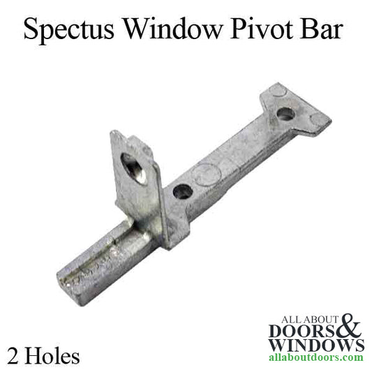 Pivot Bar, 2-3/4", 2 hole, with support leg, Spectus windows