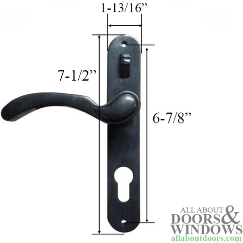 Storm Door Handle w/ Lock Bar Slide Button - Blemished - Storm Door Handle w/ Lock Bar Slide Button - Blemished