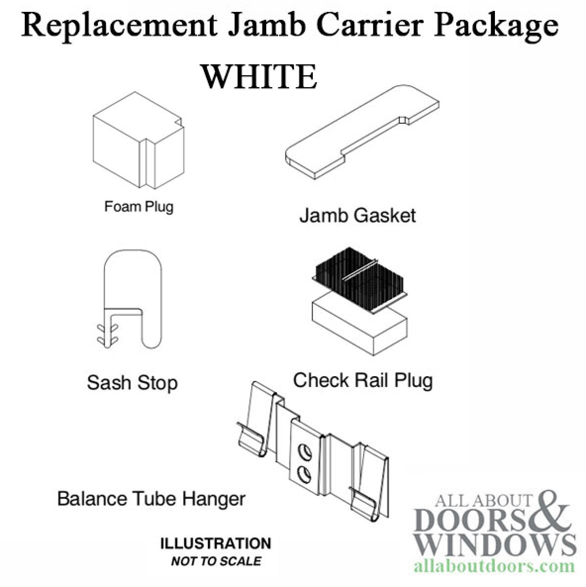 Marvin Replacement Jamb Carrier Package, Ultimate Double Hung - White - Marvin Replacement Jamb Carrier Package, Ultimate Double Hung - White