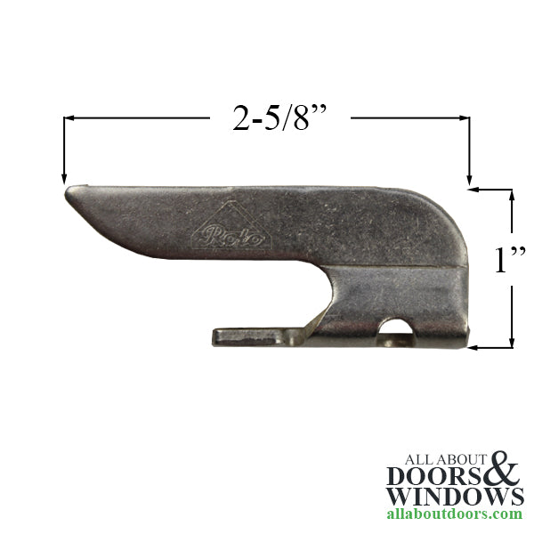 Pro Shield Sash Lock Hook, Flange Keeper, LH - Pro Shield Sash Lock Hook, Flange Keeper, LH
