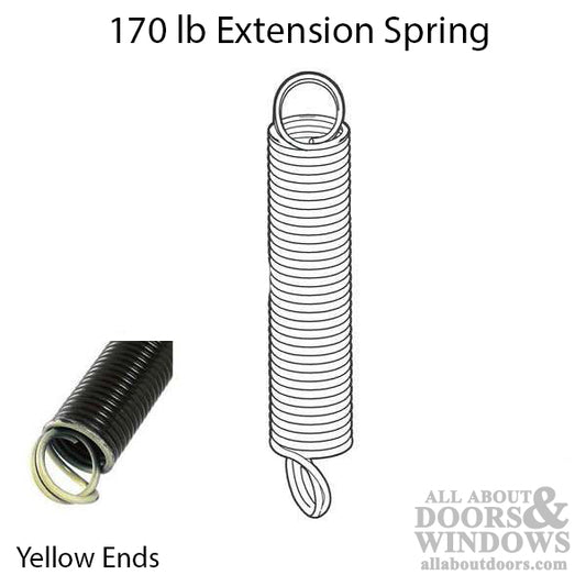 Extension Spring - 170 lbs Capacity - Yellow