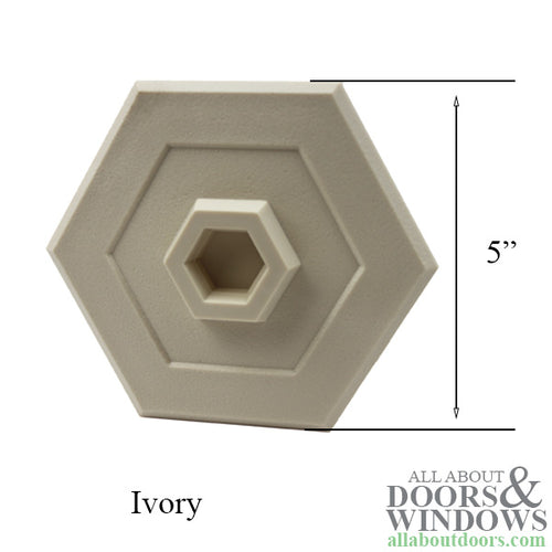 Wall Protector - 5 Inch Hexagonal - Ivory - Wall Protector - 5 Inch Hexagonal - Ivory