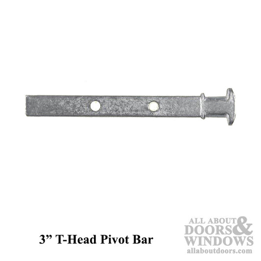 T-Head Pivot Bar, 2 hole  3 inch - Zinc Die cast