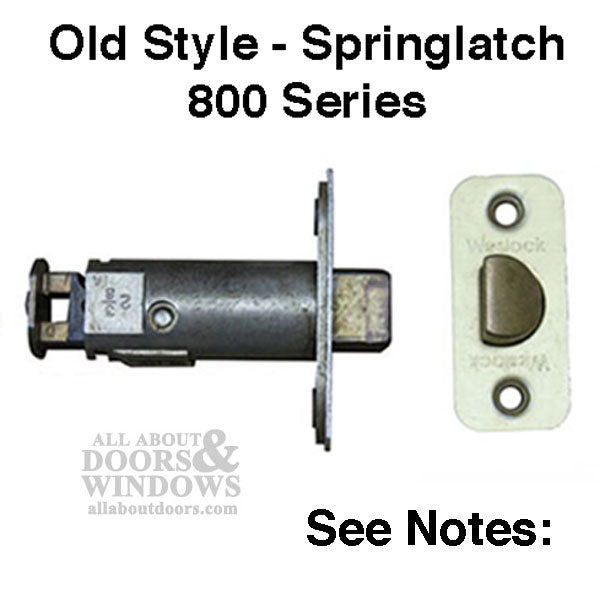 Weslock 800 Series 2-3/8 Springlatch Radius - Satin Brass - Weslock 800 Series 2-3/8 Springlatch Radius - Satin Brass