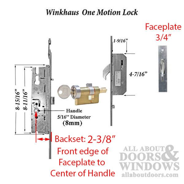 20mm Winkhaus 60/92 MPL 3 Hook Active Door - 20mm Winkhaus 60/92 MPL 3 Hook Active Door