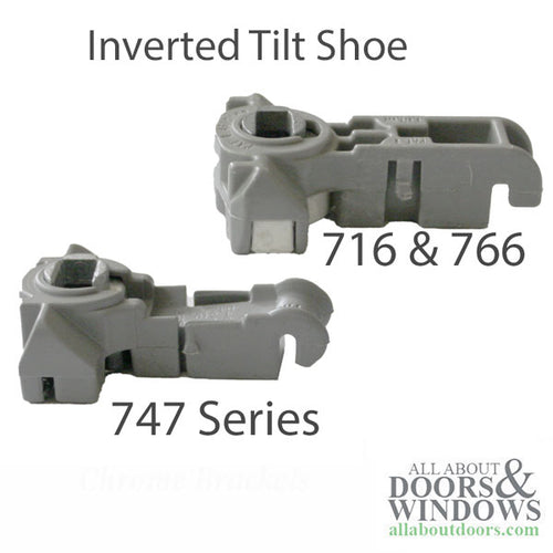 Tilt Shoe, 747 Inverted Channel Balance, T-Lock with wire spring - Tilt Shoe, 747 Inverted Channel Balance, T-Lock with wire spring