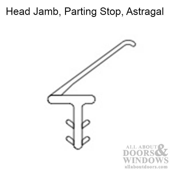 Marvin Head Jamb Parting Stop Astragal Weatherstrip Beige - Marvin Head Jamb Parting Stop Astragal Weatherstrip Beige