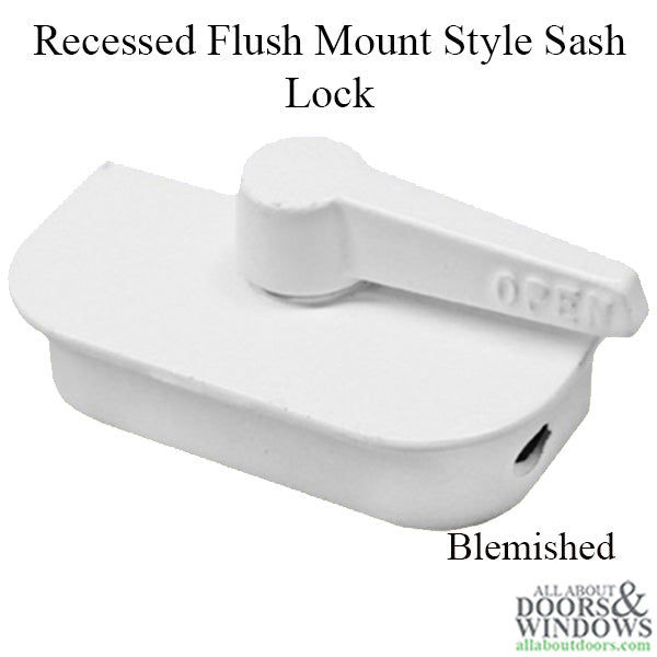 Crestline Recessed Flush Mount Style Sash Lock - White-BLEMISHED - Crestline Recessed Flush Mount Style Sash Lock - White-BLEMISHED