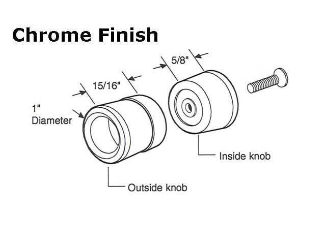 Diecast Finger Pull for Shower Door Polished Chrome - Diecast Finger Pull for Shower Door Polished Chrome