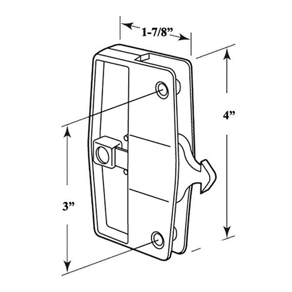 Non-Handed Plastic Latch & Pull Handle Set with Security Lock for Sliding Screen Door - Black - Non-Handed Plastic Latch & Pull Handle Set with Security Lock for Sliding Screen Door - Black