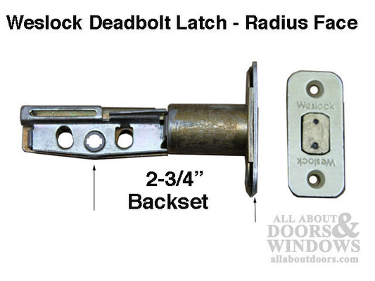 Weslock 400 Series 2-3/4 Backset Deadbolt latch, Radius Face