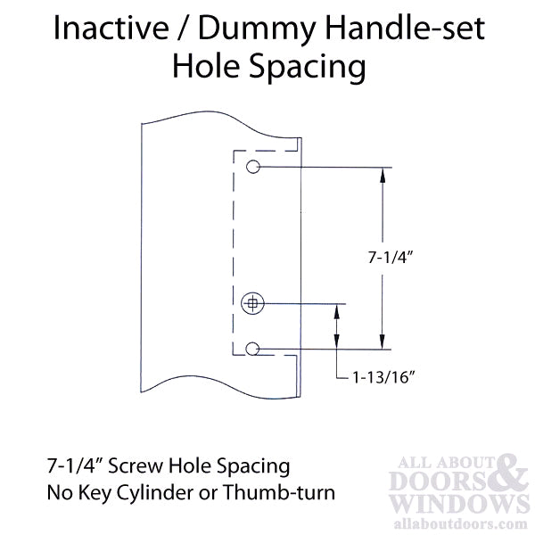 Marvin Inactive / Dummy Trim for Passive door  - PVD Brass - Marvin Inactive / Dummy Trim for Passive door  - PVD Brass