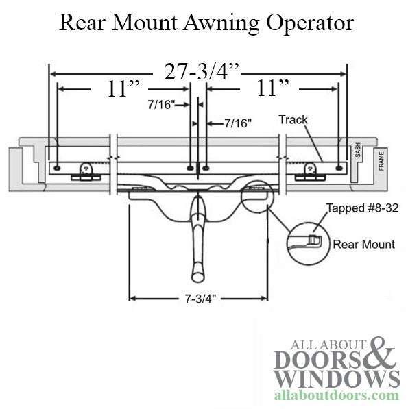 Truth 22.19  Dual Arm, Rear mount, Pivot Shoe Awning Operator - Truth 22.19  Dual Arm, Rear mount, Pivot Shoe Awning Operator