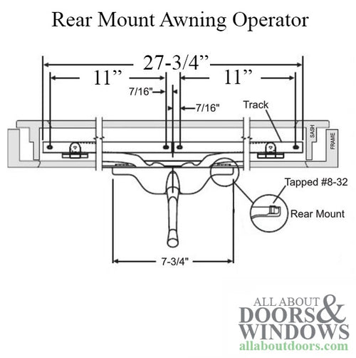 Truth 22.19  Dual Arm, Rear mount, Pivot Shoe Awning Operator - Truth 22.19  Dual Arm, Rear mount, Pivot Shoe Awning Operator