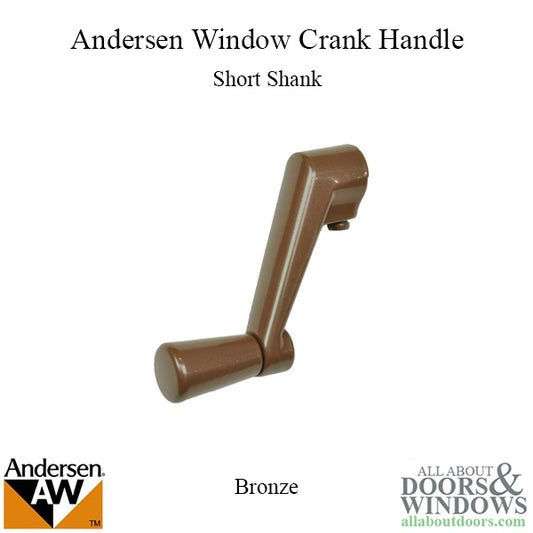 Andersen Window Crank Handle, Short Shank - Bronze