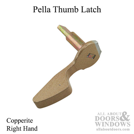 Pella Lever Lock For Pella Sliding Doors Right Handed Thumb Latch Copperite