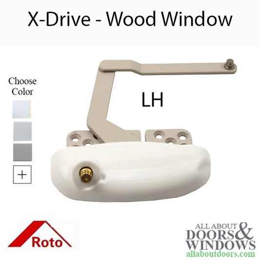 Roto 8-1/64" Split Arm X-Drive LH inverted for Wood Windows