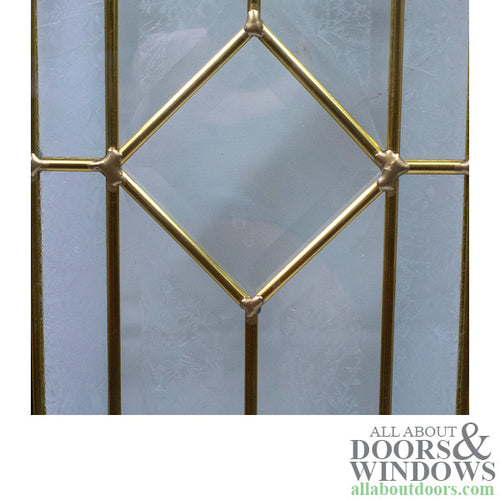 Curved Top, Leaded, Beveled Glass, Brass Caming 8 x 33-3/4 x 36 - Curved Top, Leaded, Beveled Glass, Brass Caming 8 x 33-3/4 x 36