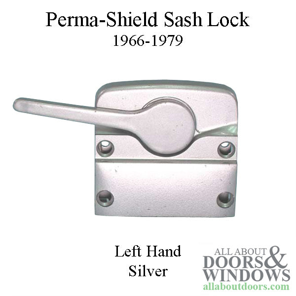 Discontinued - Andersen Perma-Shield Left-Handed Sash Lock, 1966-79 - Silver - Discontinued - Andersen Perma-Shield Left-Handed Sash Lock, 1966-79 - Silver