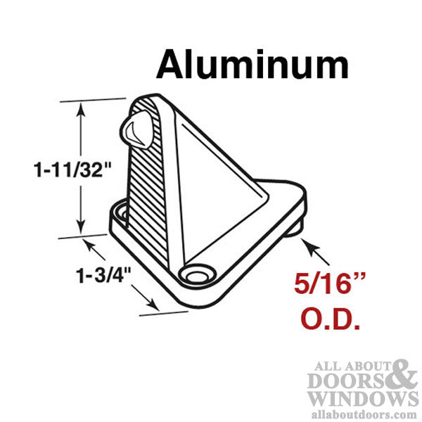 Door Stop, Floor Mount - Aluminum - Door Stop, Floor Mount - Aluminum