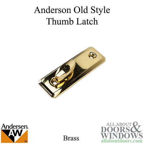 Discontinued Thumb Latch, Andersen Old Style - Brass - Discontinued Thumb Latch, Andersen Old Style - Brass