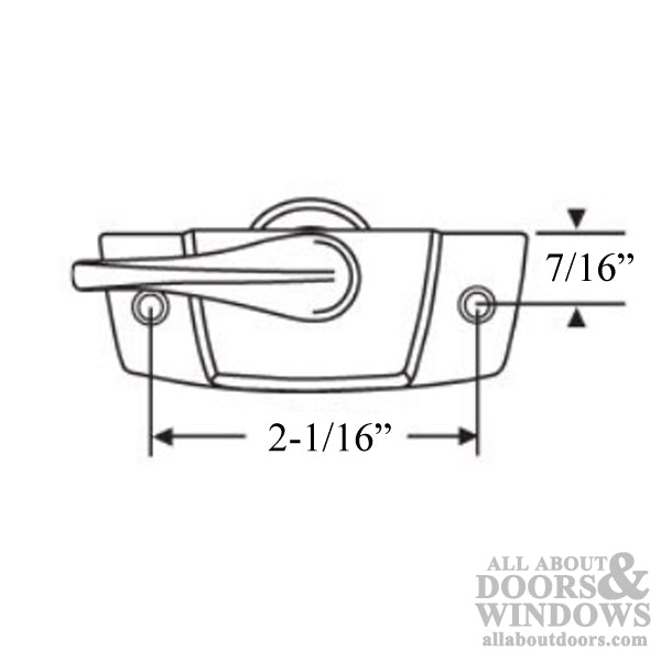 Single / Double Hung Window Sash Lock 2-1/16