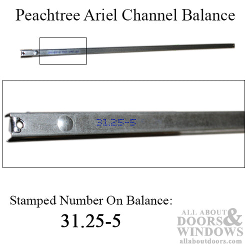 Peachtree Ariel 31-1/4-5 Channel Balance for 4272 Series Non-Tilt Windows - Peachtree Ariel 31-1/4-5 Channel Balance for 4272 Series Non-Tilt Windows