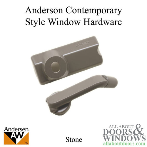 Andersen Awning Window Handle and Cover For Perma Shield Windows Contemporary Style Stone Handle - Andersen Awning Window Handle and Cover For Perma Shield Windows Contemporary Style Stone Handle