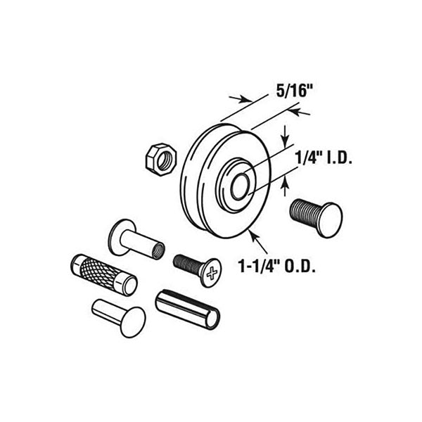 Roller Only, 1-1/4  Diameter with Axle Pins - Roller Only, 1-1/4  Diameter with Axle Pins
