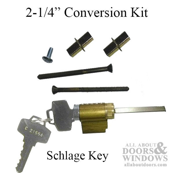 2-1/4 Conversion Kit: Schlage Keyed Cylinder - 2-1/4 Conversion Kit: Schlage Keyed Cylinder