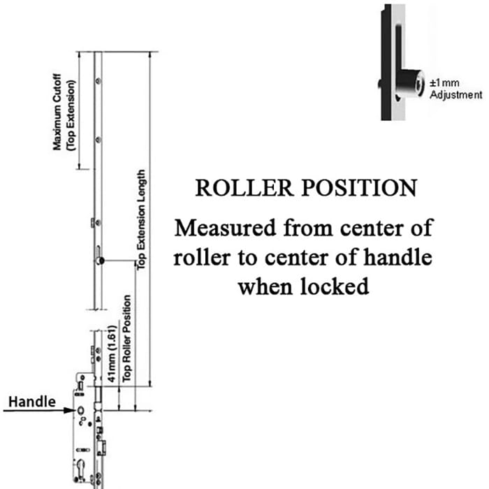 16mm Hoppe Top extension, Roller @ 49.8
