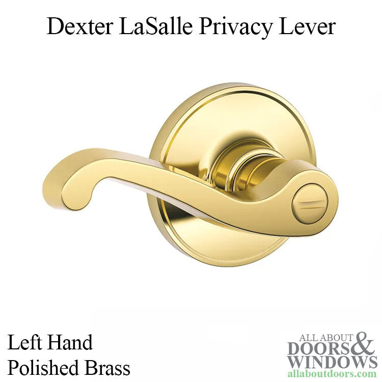 Dexter Privacy Lever LaSalle J40-605 Left Hand Privacy Lever Polished Brass - Dexter Privacy Lever LaSalle J40-605 Left Hand Privacy Lever Polished Brass
