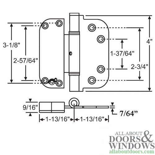 2D adjustable Hinge, Set for middle positions - Choose Color - 2D adjustable Hinge, Set for middle positions - Choose Color