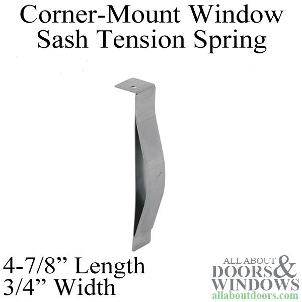 Steel Corner Mount Window Sash Tension Spring - Steel Corner Mount Window Sash Tension Spring