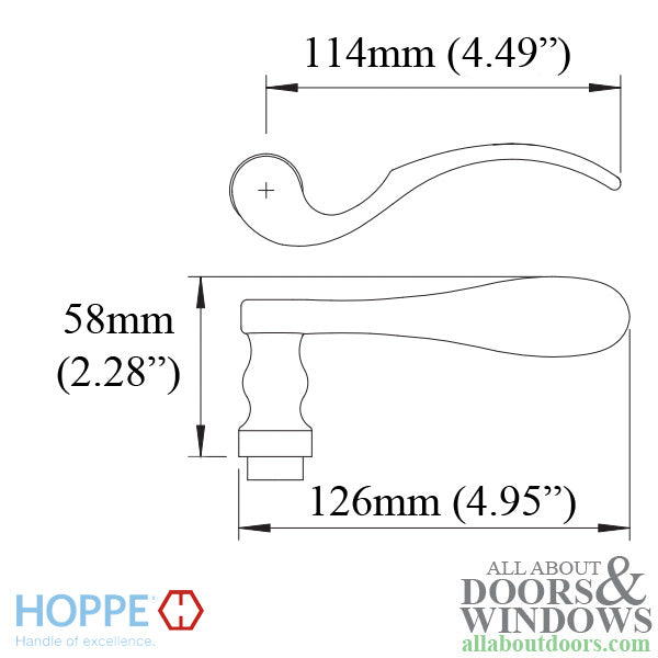 Munchen Lever Handle for Right Handed Multipoint Lock Handlesets - Brushed Chrome - Munchen Lever Handle for Right Handed Multipoint Lock Handlesets - Brushed Chrome