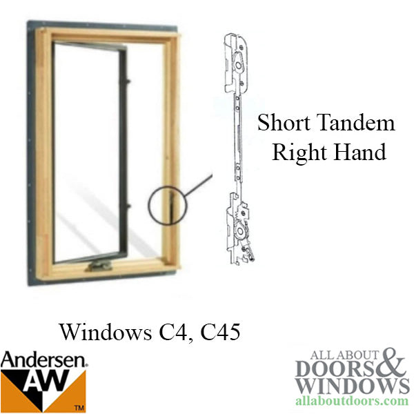 Andersen Window Short/Tandem Lock, Flushmount, E-Z Casement RH - Andersen Window Short/Tandem Lock, Flushmount, E-Z Casement RH