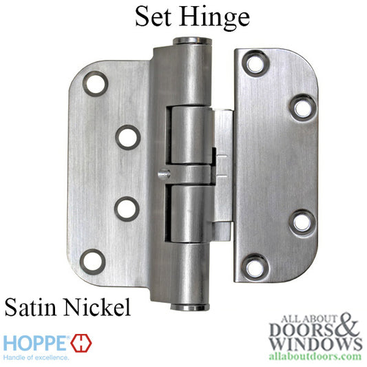 Hoppe F42-R, 2009 Set Hinge, LHI / RHO - Satin Nickel