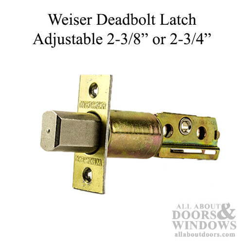 Weiser Single Cylinder Deadbolt Latch  2-3/8 Backset,  7/8 Bore, Bolt Throw - Weiser Single Cylinder Deadbolt Latch  2-3/8 Backset,  7/8 Bore, Bolt Throw