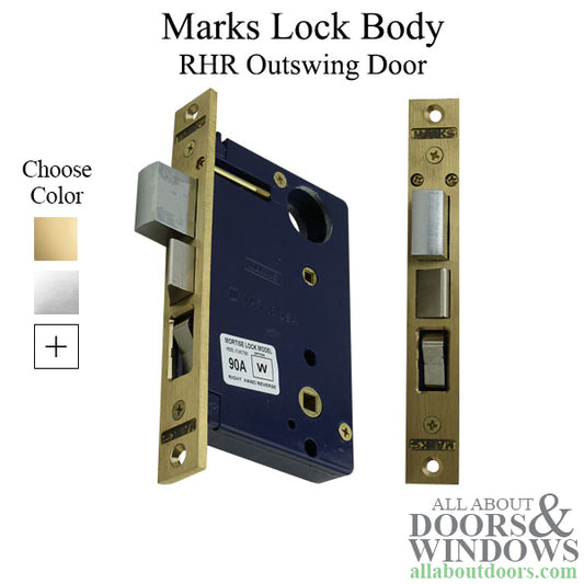 Lock Case, Marks Mortise, 90 Series LH / RHR - Choose Color