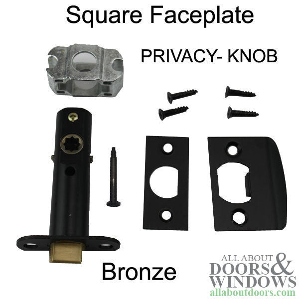 Privacy Spring Latch for Knob Square Corner Faceplate 60mm Backset Oil Rubbed Bronze - Privacy Spring Latch for Knob Square Corner Faceplate 60mm Backset Oil Rubbed Bronze