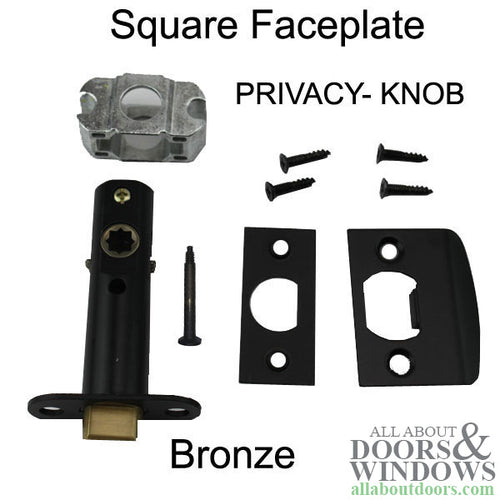 Privacy Spring Latch for Knob Square Corner Faceplate 60mm Backset Oil Rubbed Bronze - Privacy Spring Latch for Knob Square Corner Faceplate 60mm Backset Oil Rubbed Bronze