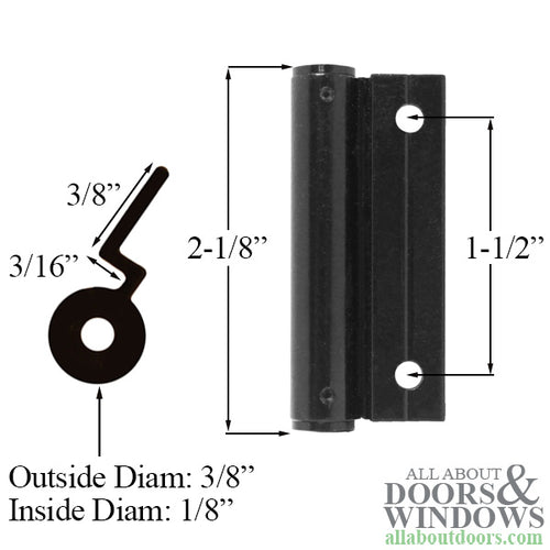 Marvin swinging screen door HINGE KIT, Black - Marvin swinging screen door HINGE KIT, Black