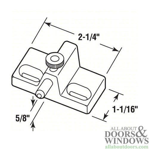 Security Slide Bolt Lock Door or Window - Aluminum - Security Slide Bolt Lock Door or Window - Aluminum