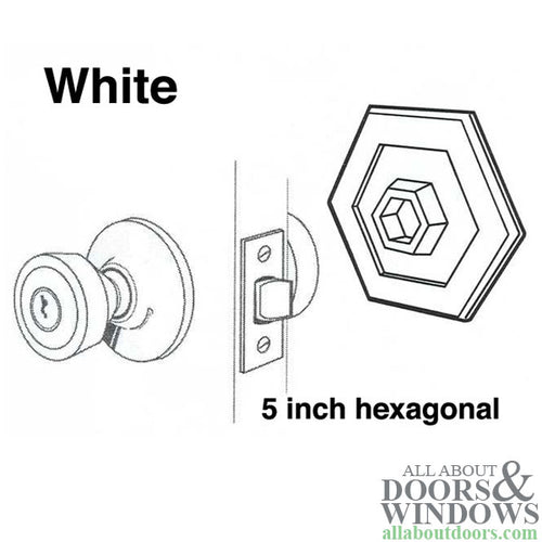 Wall Protector - 5 Inch Hexagonal - White - Wall Protector - 5 Inch Hexagonal - White