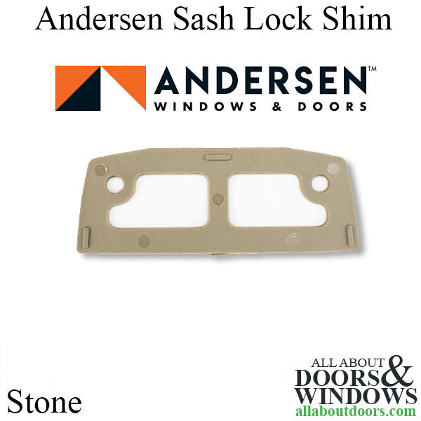 Andersen Sash Lock Shim, 200 Series Tilt-Wash Double-Hung Window - Stone - Andersen Sash Lock Shim, 200 Series Tilt-Wash Double-Hung Window - Stone