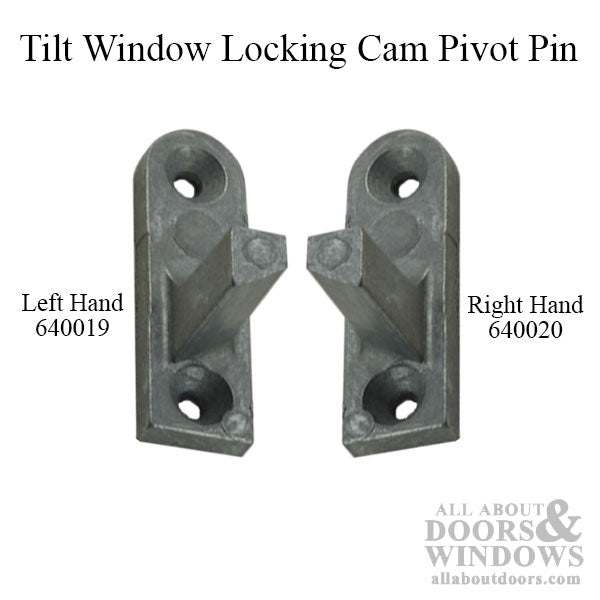 Tilt-In Window Locking Cam Pivot, Right Hand, Diecast - Mill Finish - Tilt-In Window Locking Cam Pivot, Right Hand, Diecast - Mill Finish