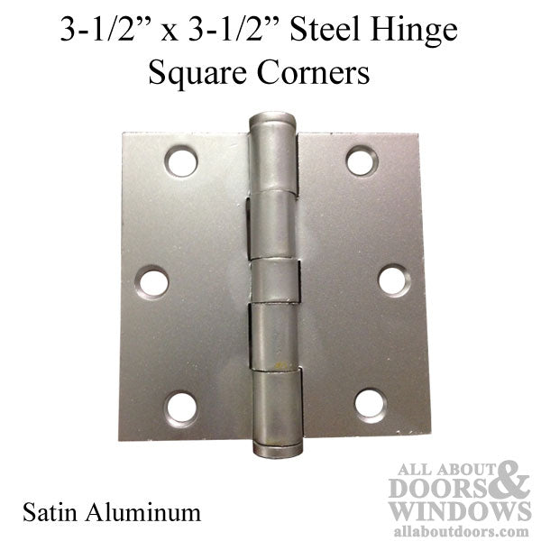 Steel Door Hinges Square Corners Pair Choose Color - Steel Door Hinges Square Corners Pair Choose Color