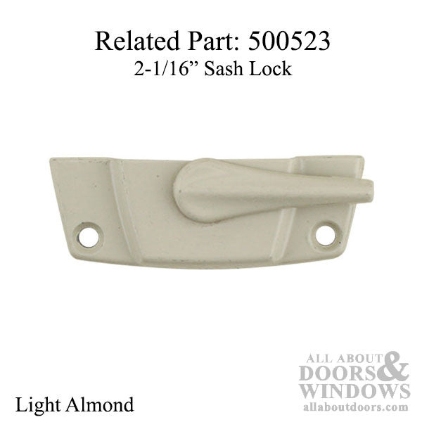 Deco Sash Lock Keeper - Light Almond (2-1/16